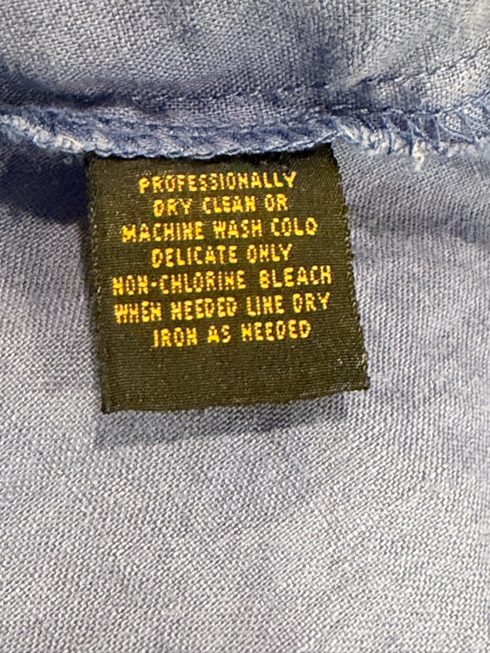 Vintage Eddie Bauer XXL linen blend Blue button maxi dress pockets 90s teacher - Picture 9 of 12